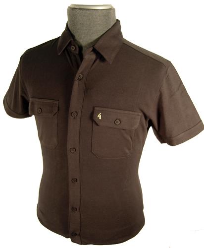 GABICCI VINTAGE Retro Seventies Jersey Shirt (Blk)